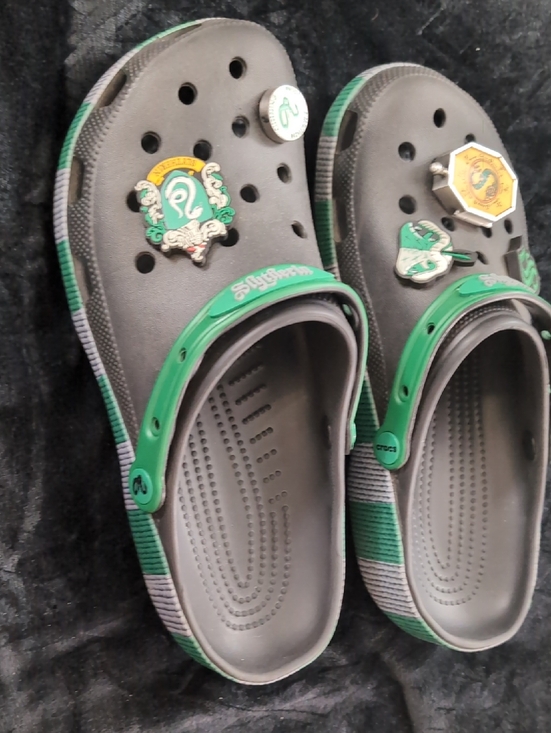 CROCS Other - CROCS Men's Gray & Green Slitherin Harry Potter Slip-On Clog